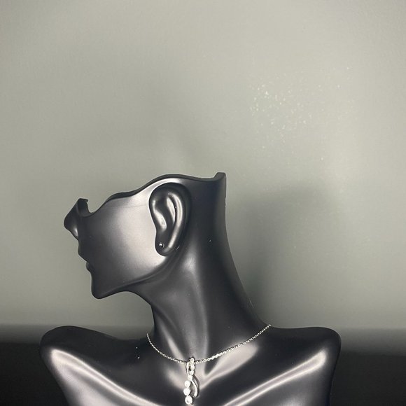 Sterling Silver & Diamond Necklace - Picture 2 of 4